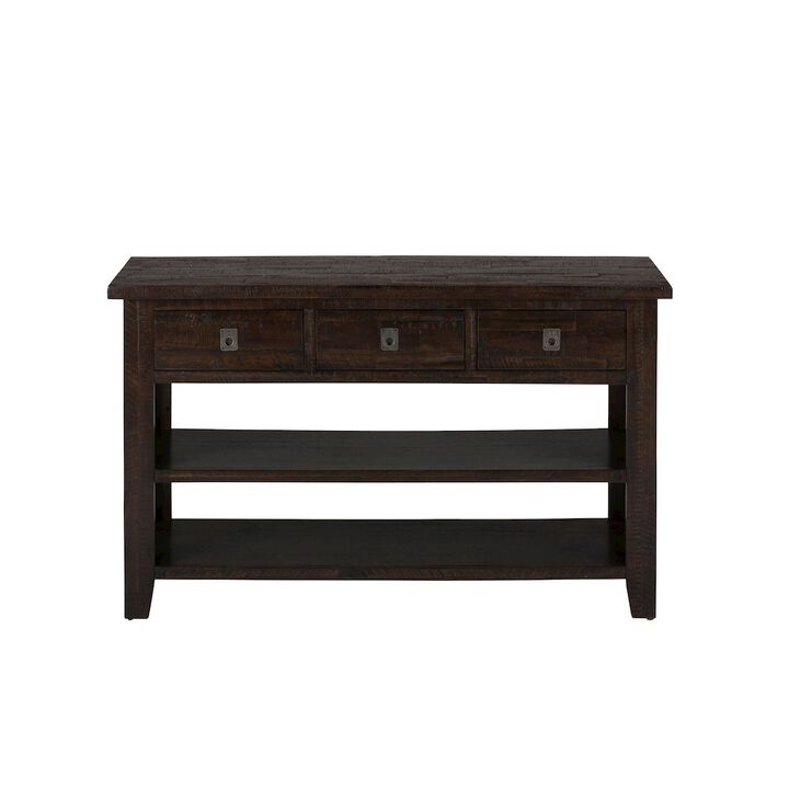 Jofran Kona Grove 50 Distressed Rustic Solid Wood Sofa Table
