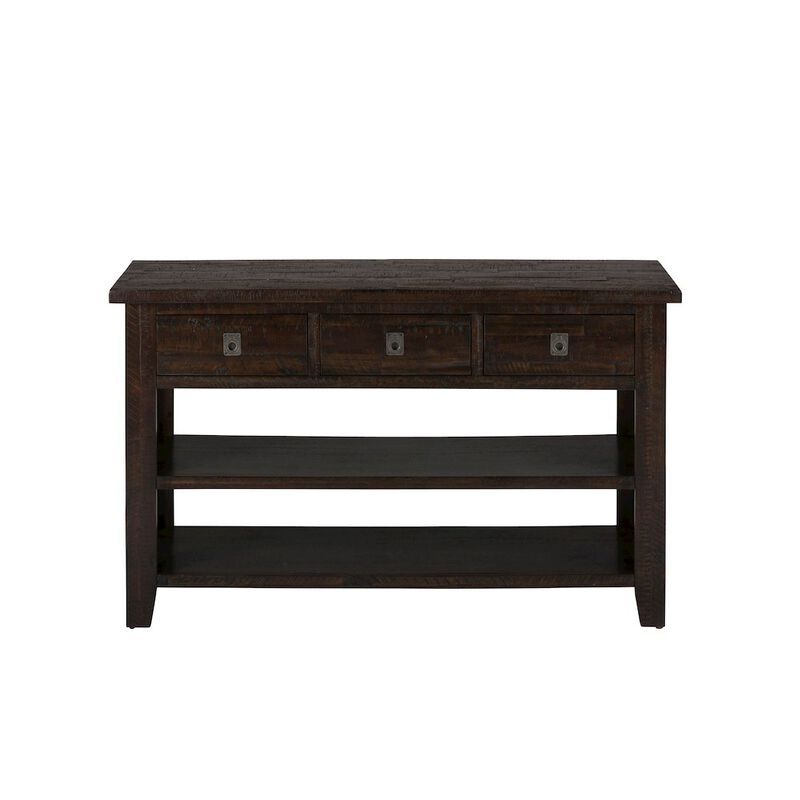Jofran Kona Grove 50 Distressed Rustic Solid Wood Sofa Table