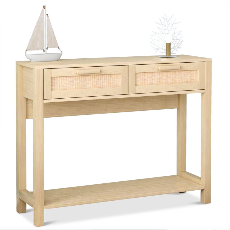 Console Table with 2 Drawers Stylish Entryway Table for Storage and Home Decor