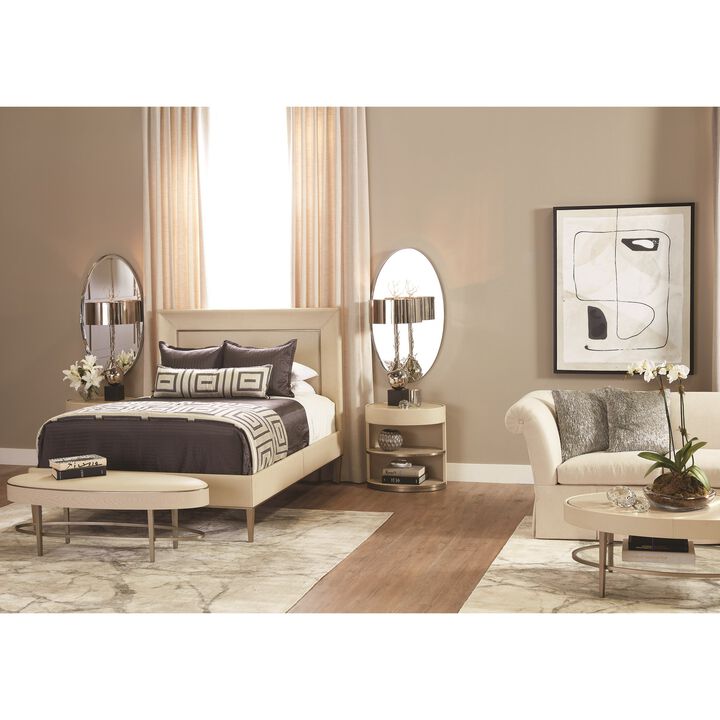 Elongated Oval Mirror- Small Silver