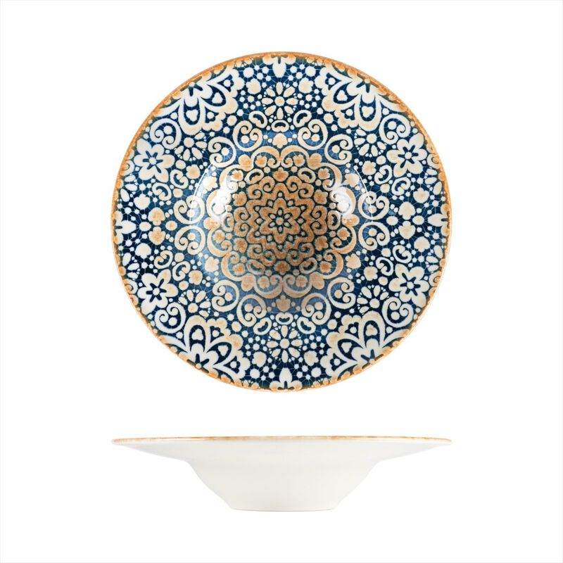 Alhambra dia.11" h:2.5" 14 oz. Round Decorated Porcelain Bowl (Set of 2)