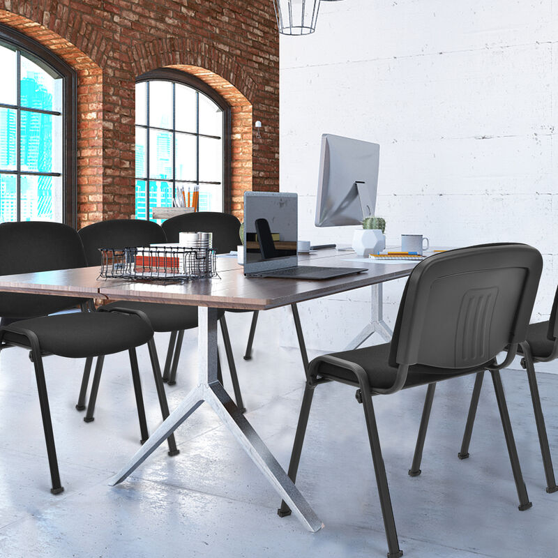Office Chair with Metal Frame and Padded Cushions for Conference Room