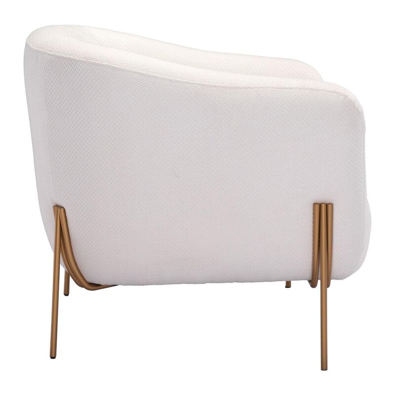 Belen Kox Micaela Arm Chair, Ivory & Gold, Belen Kox