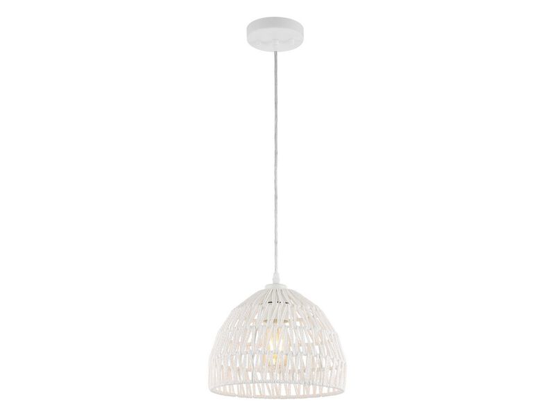 Campana 1-Light Bohemian Modern Woven Rope/Iron LED Pendant