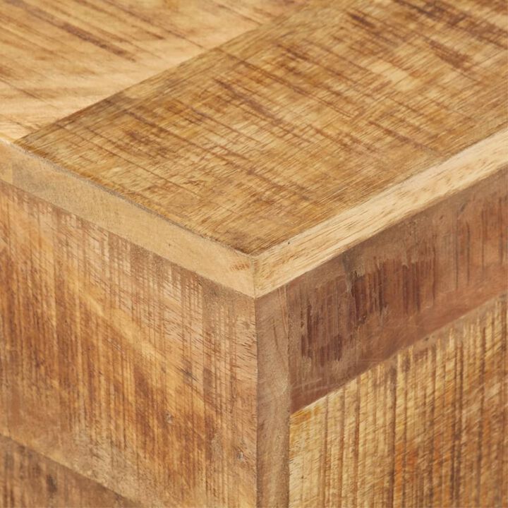 vidaXL Side Table 11.8"x11.8"x13" Rough Mango Wood