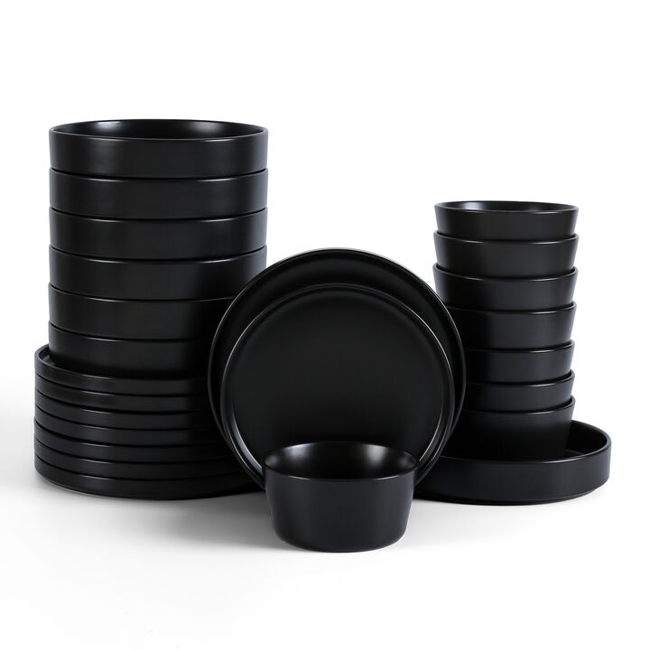 Stone Lain Celina Stoneware 24 Piece Dinnerware Set with Dinner Bowls