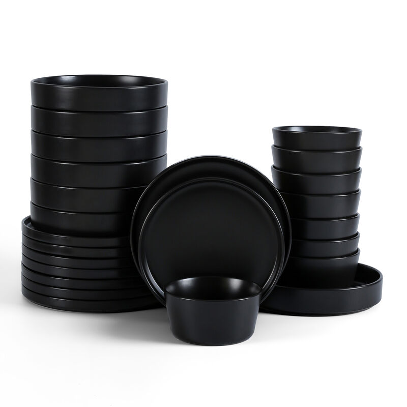 Stone Lain Celina Stoneware 24 Piece Dinnerware Set with Dinner Bowls