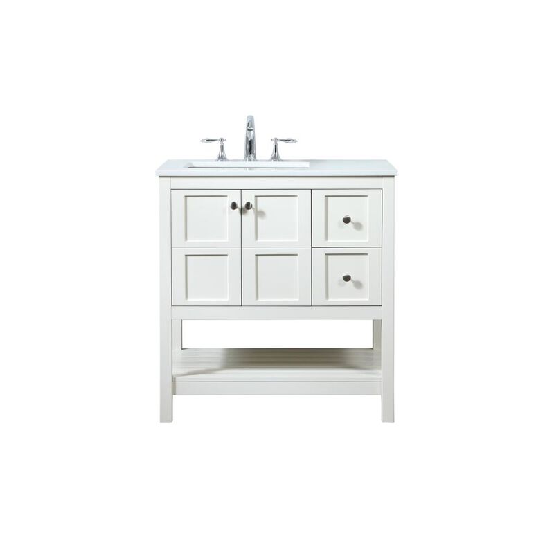 Elegant Kitchen and Bath 32 inch Single bathroom vanity in white