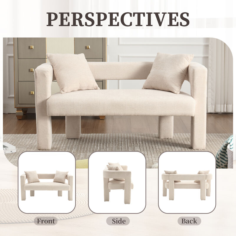 Merax Modern Chenille Loveseat Sofa