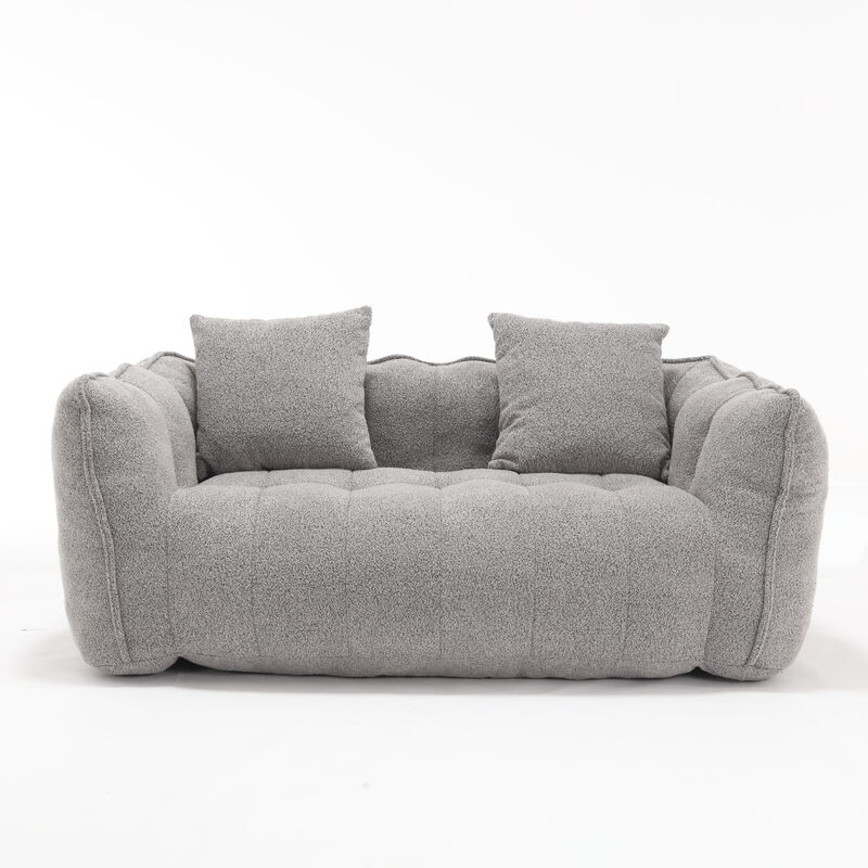 Merax Chenille Lazy Bean Bag Loveseat for Living Room