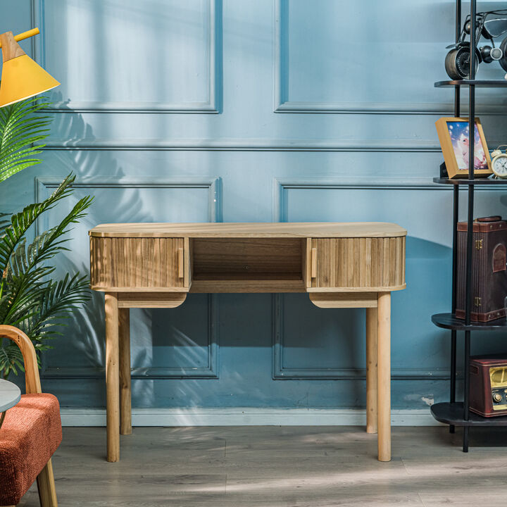 Wooden Desk with 2 Doors