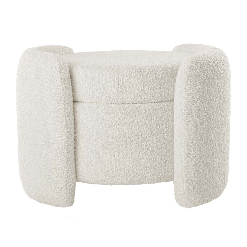 Nebula Boucle Upholstered Ottoman