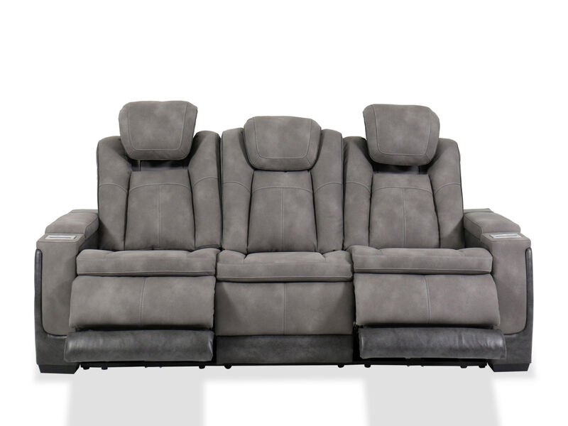 Next-Gen DuraPella Slate Dual Power Reclining Sofa