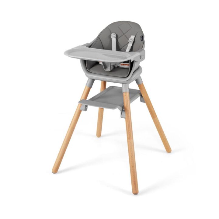 Hivvago 6 in 1 Convertible Highchair with Safety Harness and Removable Tray