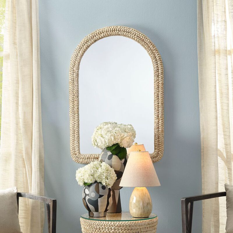 Grain Woven Corngrass Mirror