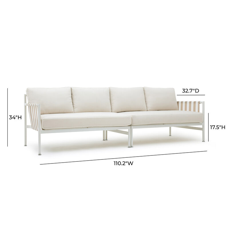 Dunes Cream Outdoor 110" Sofa