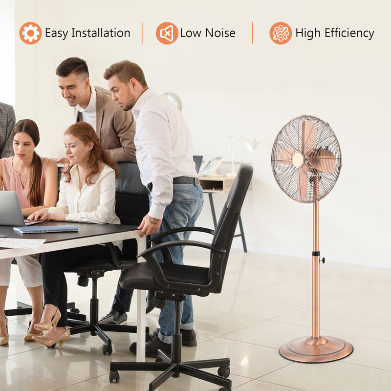 Pedestal Standing Fan Oscillating Pedestal Fan with 3 Speeds and Adjustable Height