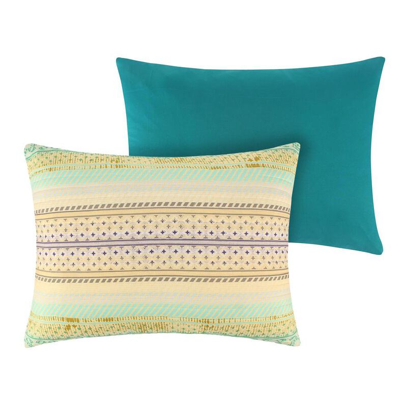 Greenland Home Aurora Reversible Pillow Sham - Standard 20x26", Blue
