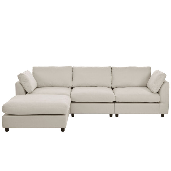 Merax Upholstery Convertible Sectional Sofa