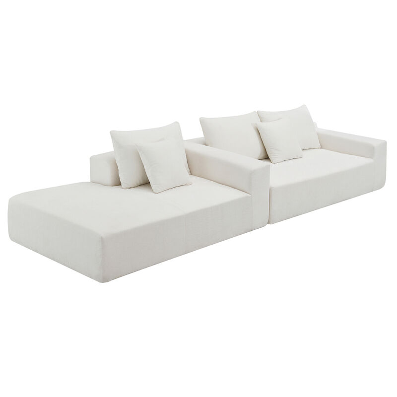 109x68 Modular Sectional Living Room Sofa Set, Modern Minimalist Style Couch