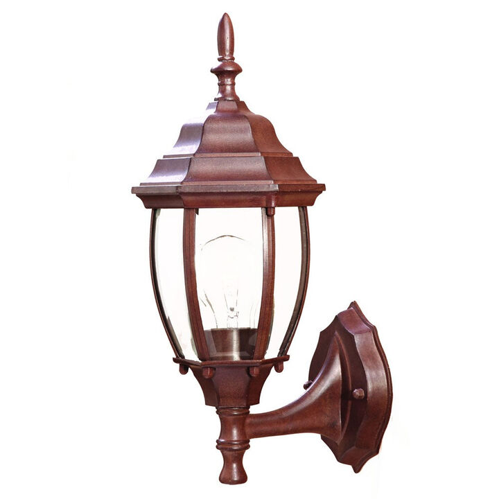 Hivvago Dark Brown Globe Lantern Wall Light