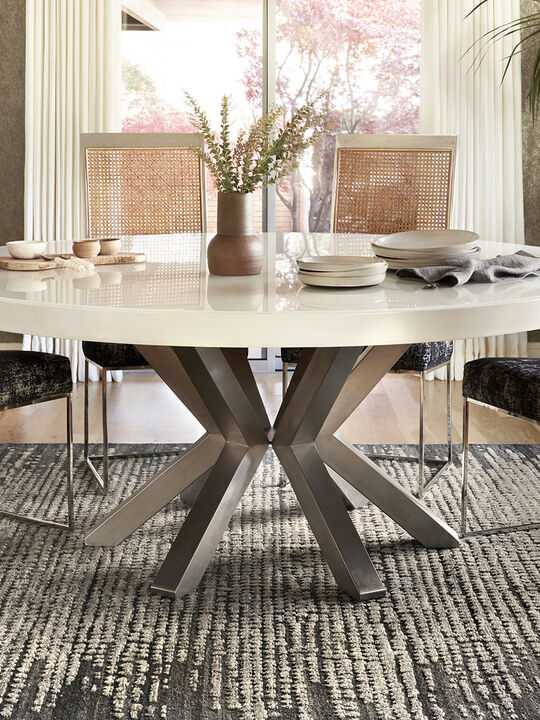Naomi NAO02 Charcoal/Stone 18" x 18" Sample Rug
