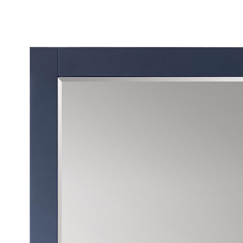 Altair 24 Rectangular Bathroom Wood Framed Wall Mirror in Royal Blue