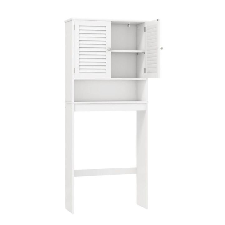 Hivvago Over The Toilet Storage Cabinet with Double Doors and Adjustable Shelf