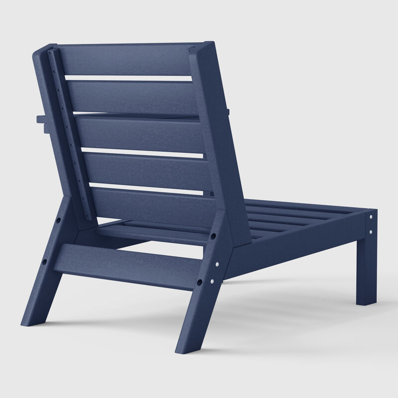 WestinTrends Outdoor Patio HDPE Right Arm Facing Deep Seating Corner Chair