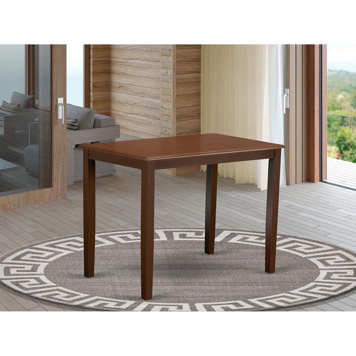 East West Furniture Yarmouth  Counter  Height  Table  Finished  in  Mahogany