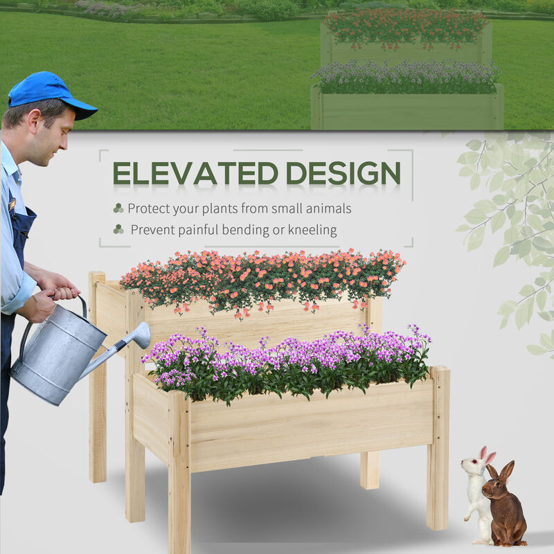 Streamdale Spacious Double-Decker Garden Bed Maximize Space, Enhance Growth