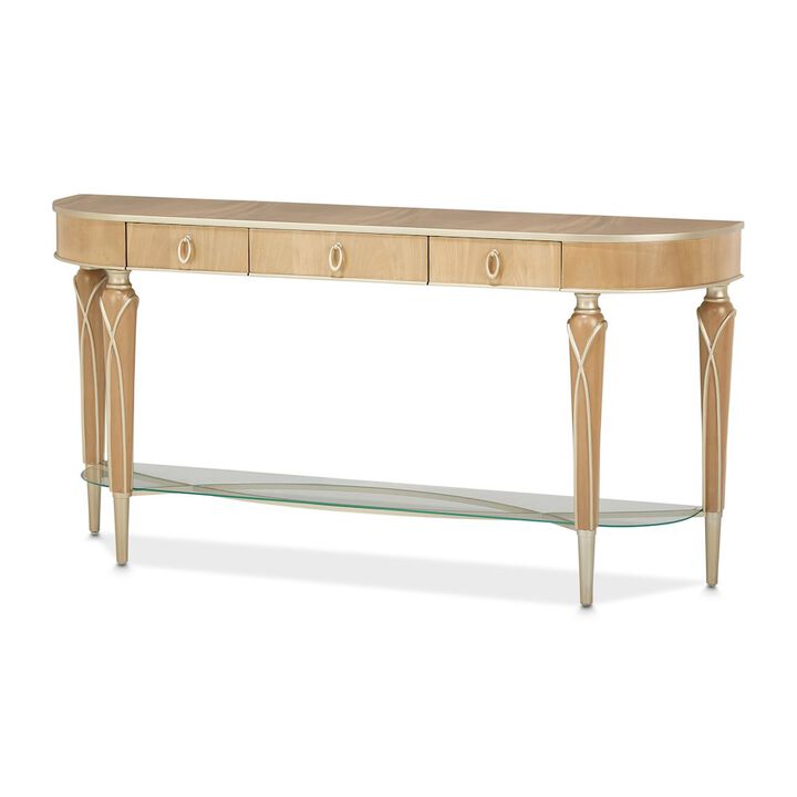 Michael Amini Villa Cherie Console Table - Caramel