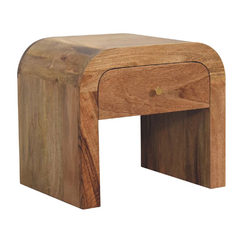 Chestnut Prism Solid Wood 2 Drawers  NightStand