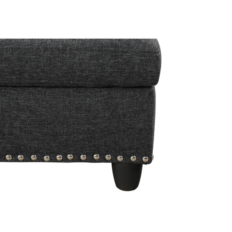 Alger 98" Wide Left Hand Facing Sofa Chaise With Ottoman