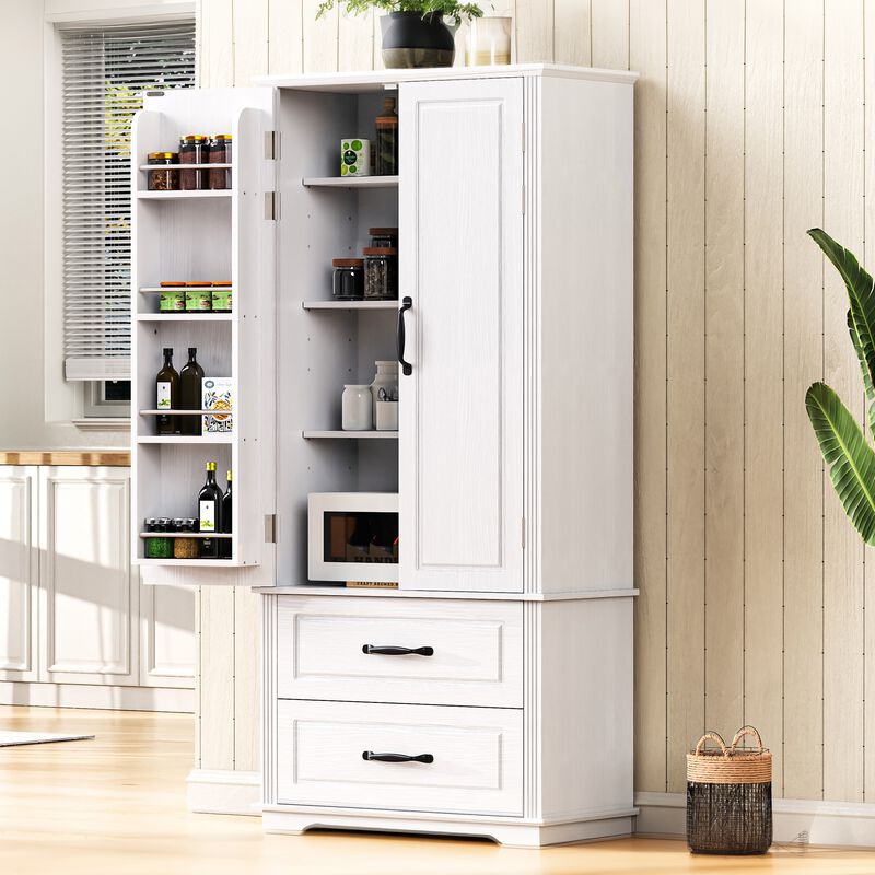 Merax Farmhouse Kitchen Pantry Cupboard Cabinet