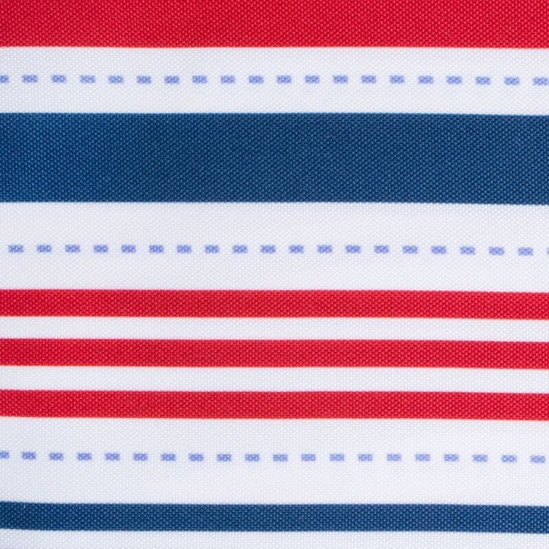 Red and Blue Patriotic Striped Rectangular Tablecloth 60� x 84�