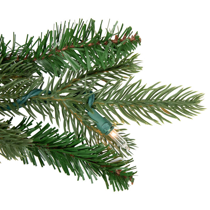Pre-Lit Grande Spruce Artificial Christmas Wreath  48-Inch  Clear Lights