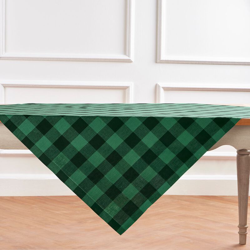Solino Home 100% Pure Linen Table Throw | Buffalo Check