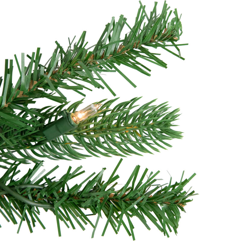 Pre-Lit Sierra Noble Fir Artificial Christmas Wreath  30-Inch  Clear Lights