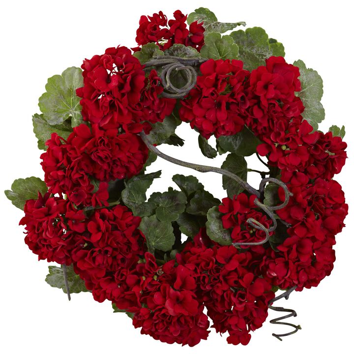 Hivvago 17" Geranium Wreath