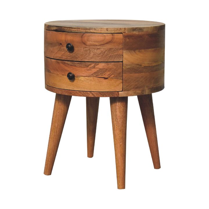 Odyssey Oak-ish 3 Drawer Solid Wood Nightsrtand