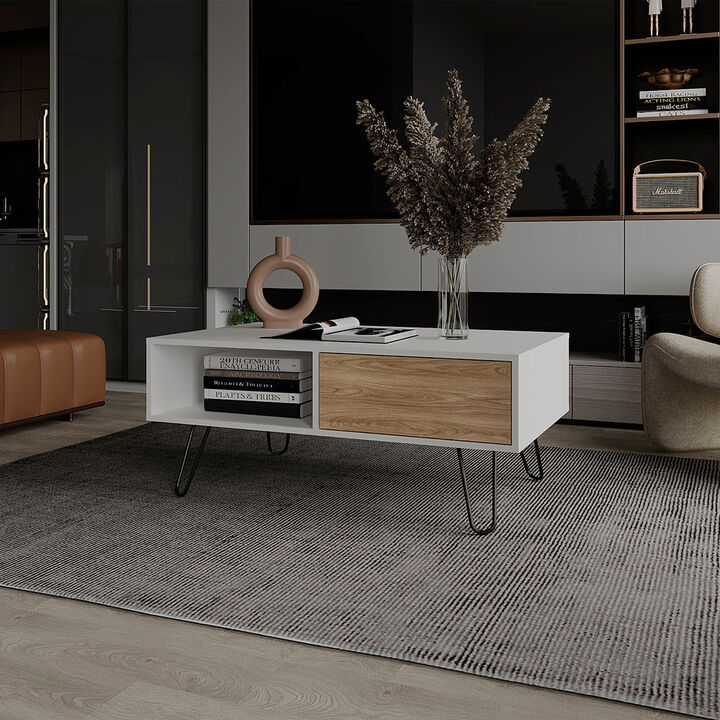 Taylor Coffee table , Living Room, White/Light Pine