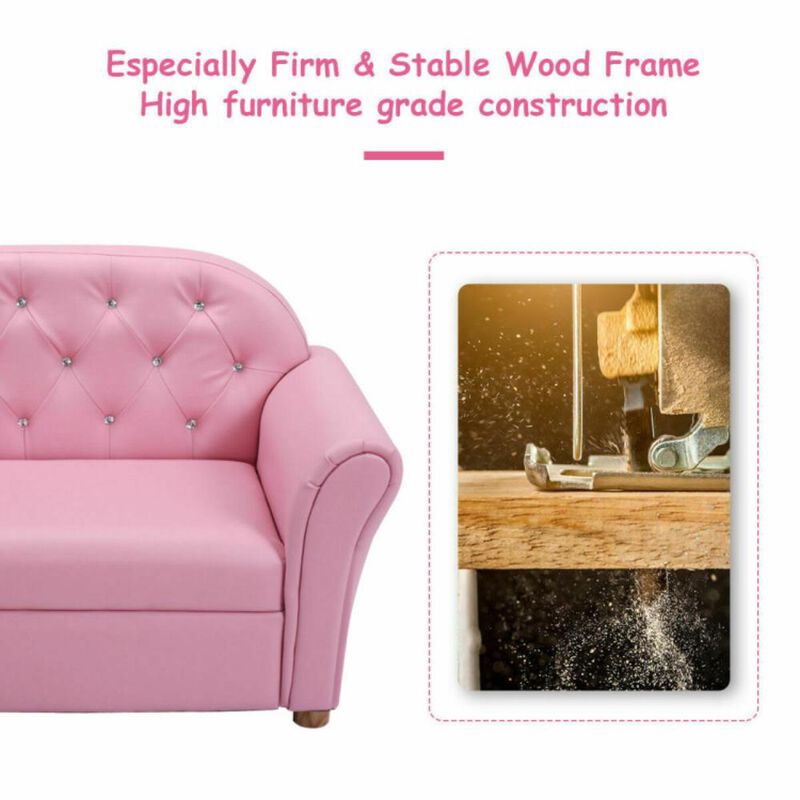 Hivvago Kids Princess Armrest Chair Lounge Couch