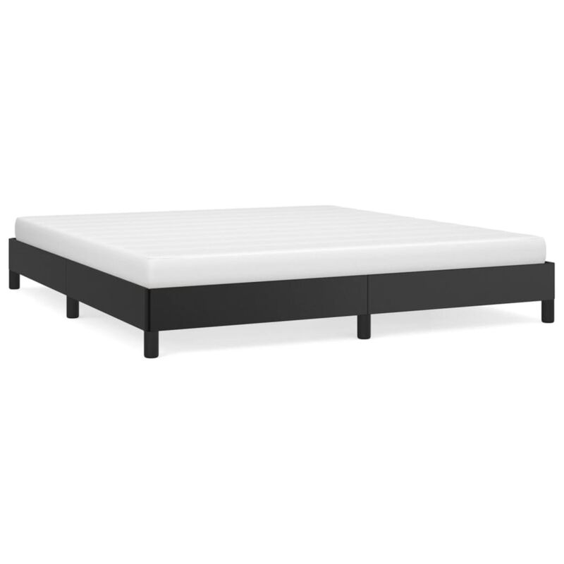 vidaXL- King Size Faux Leather Bed Frame in Black | Modern Designed Home Furniture | Simple Installation