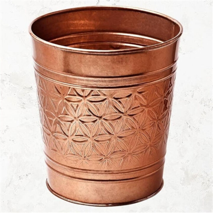 Metal Waste Basket– Bathroom or Bedroom Trash Can