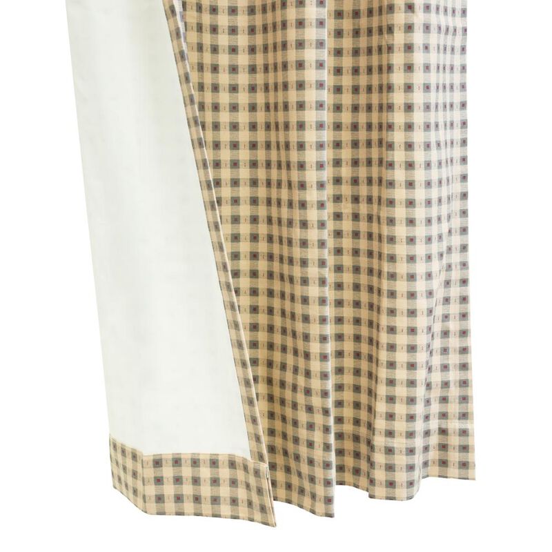 Thermalogic Checkmate Classic Room Darkening Simple Mini Check Pattern Pole Top Curtain Panel Pair Each Grey