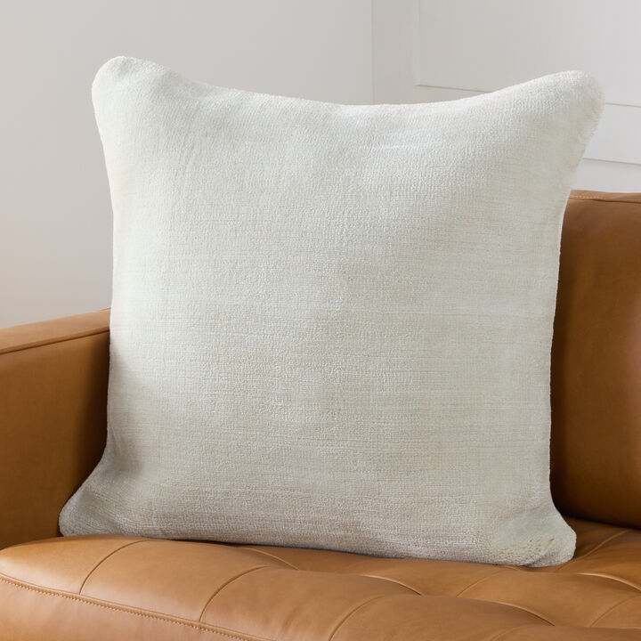 ALLURA 20x20 PILLOW POLYESTER - WHITE ASPARAGUS