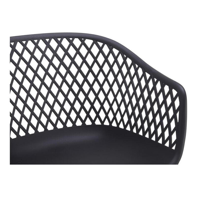 Moe's Home Collection Piazza Outdoor Chair Black-Set Of Two