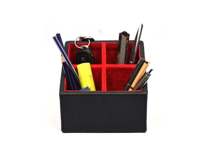 Esagono Leather Desk Organizer