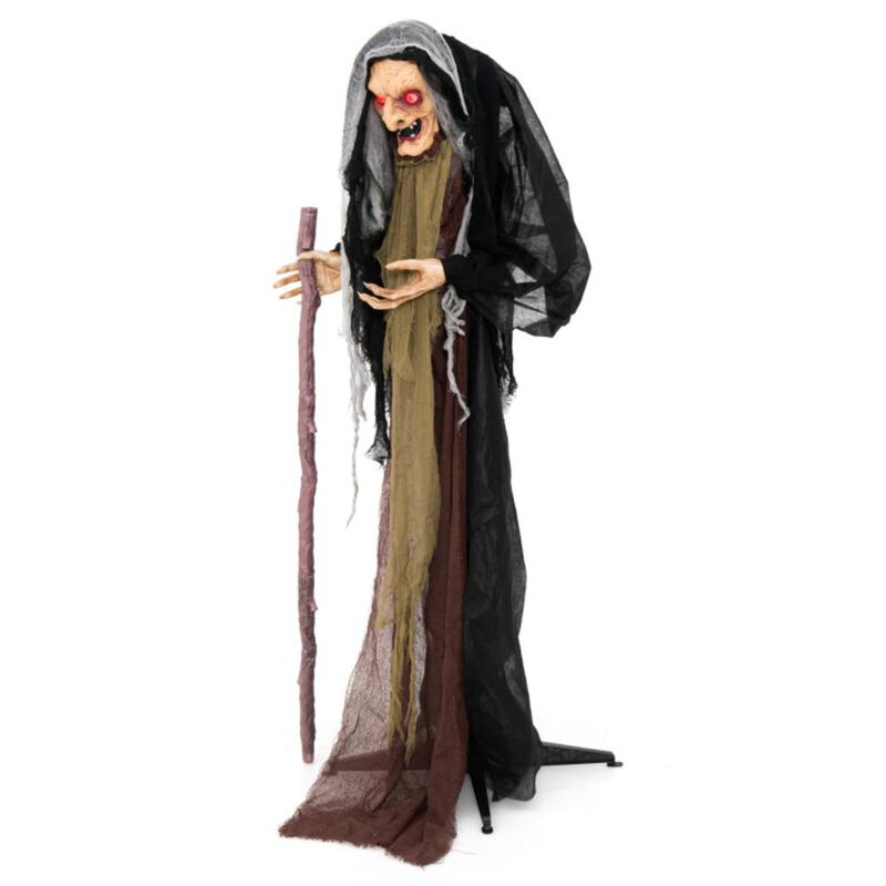 Hivvago Life Size Animatronic Witch with Pre-Recorded Phrases